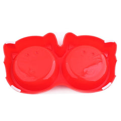 Plastic Cat Face Pet Bowl