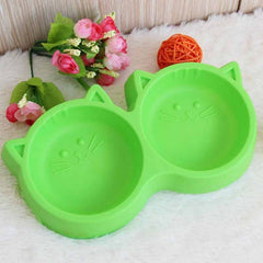Plastic Cat Face Pet Bowl