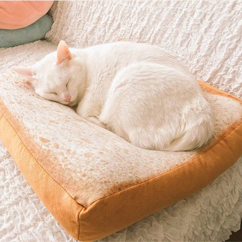 Design Bread Toast Cat Bed Mat