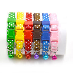 Adjustable Dot Printed Cat Collars