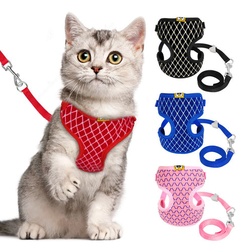 Mesh Cat Harness & Leash