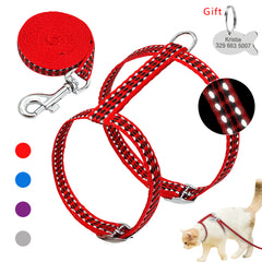 Chest Vest Reflective Cat Harness Leash